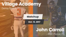 Matchup: Village Academy vs. John Carroll  2017