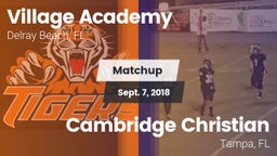 Matchup: Village Academy vs. Cambridge Christian  2018