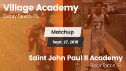 Matchup: Village Academy vs. Saint John Paul II Academy 2019
