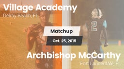 Matchup: Village Academy vs. Archbishop McCarthy  2019
