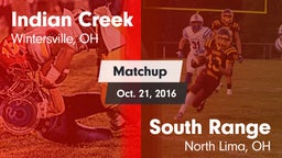 Matchup: Indian Creek vs. South Range  2016