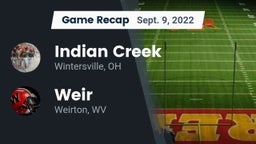 Recap: Indian Creek  vs. Weir  2022