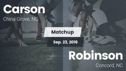 Matchup: Carson vs. Robinson  2016