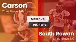 Matchup: Carson vs. South Rowan  2016