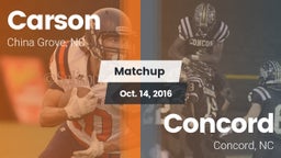 Matchup: Carson vs. Concord  2016