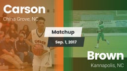 Matchup: Carson vs. Brown  2017