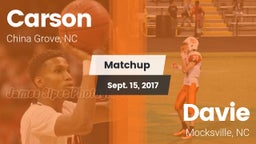 Matchup: Carson vs. Davie  2017