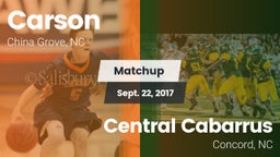 Matchup: Carson vs. Central Cabarrus  2017