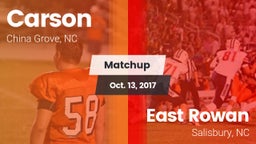 Matchup: Carson vs. East Rowan  2017