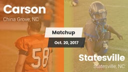 Matchup: Carson vs. Statesville  2017