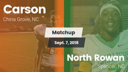 Matchup: Carson vs. North Rowan  2018