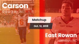 Matchup: Carson vs. East Rowan  2018