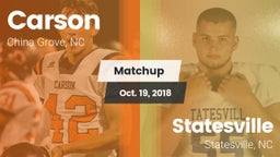 Matchup: Carson vs. Statesville  2018