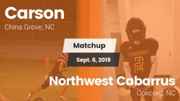 Matchup: Carson vs. Northwest Cabarrus  2019
