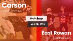 Matchup: Carson vs. East Rowan  2019
