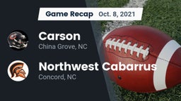 Recap: Carson  vs. Northwest Cabarrus  2021