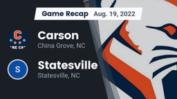 Recap: Carson  vs. Statesville  2022