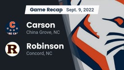 Recap: Carson  vs. Robinson  2022