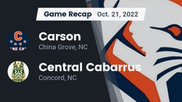 Recap: Carson  vs. Central Cabarrus  2022