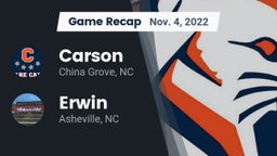Recap: Carson  vs. Erwin  2022