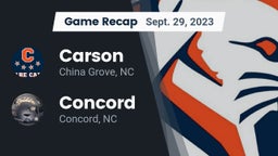 Recap: Carson  vs. Concord  2023