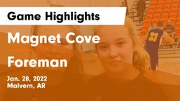 Magnet Cove  vs Foreman Game Highlights - Jan. 28, 2022