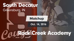 Matchup: South Decatur vs. Rock Creek Academy 2016