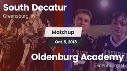 Matchup: South Decatur vs. Oldenburg Academy  2018
