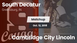 Matchup: South Decatur vs. Cambridge City Lincoln 2018
