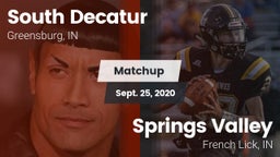 Matchup: South Decatur vs. Springs Valley  2020