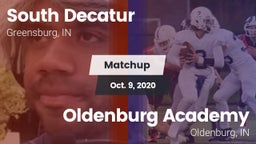 Matchup: South Decatur vs. Oldenburg Academy  2020
