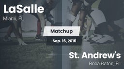 Matchup: LaSalle vs. St. Andrew's  2016