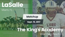 Matchup: LaSalle vs. The King's Academy 2017