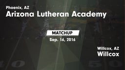 Matchup: Arizona Lutheran Aca vs. Willcox  2016