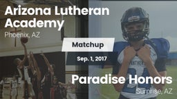 Matchup: Arizona Lutheran Aca vs. Paradise Honors  2017