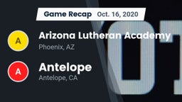 Recap: Arizona Lutheran Academy  vs. Antelope  2020