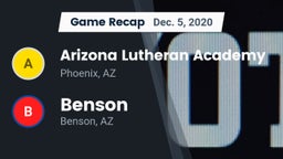 Recap: Arizona Lutheran Academy  vs. Benson  2020
