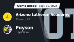 Recap: Arizona Lutheran Academy  vs. Payson  2022