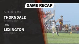 Recap: Thorndale  vs. Lexington  2016