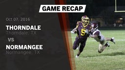 Recap: Thorndale  vs. Normangee  2016