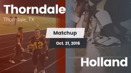 Matchup: Thorndale vs. Holland 2016