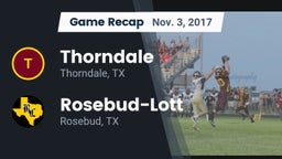 Recap: Thorndale  vs. Rosebud-Lott  2017