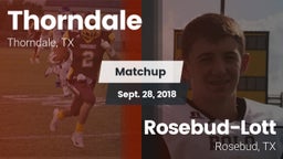 Matchup: Thorndale vs. Rosebud-Lott  2018