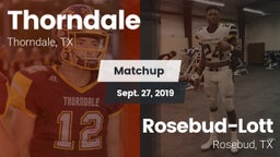 Matchup: Thorndale vs. Rosebud-Lott  2019
