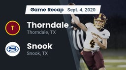 Recap: Thorndale  vs. Snook  2020