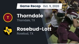 Recap: Thorndale  vs. Rosebud-Lott  2020