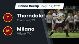 Recap: Thorndale  vs. Milano  2021