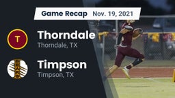 Recap: Thorndale  vs. Timpson  2021