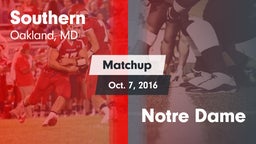 Matchup: Southern vs. Notre Dame 2016