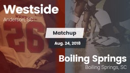 Matchup: Westside vs. Boiling Springs 2018